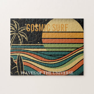 Cosmic Surf Retro Wave • Vintage Sunset Surfing Puzzle
