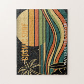 Cosmic Surf Retro Wave • Vintage Sunset Surfing Puzzle (Vertikal)