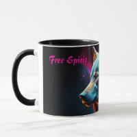 Cosmic Surreal Fantasy Wolf Custom Abstrakt Art