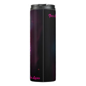 Cosmic Surreal Fantasy Wolf Custom Abstrakt Art Thermosbecher (Rückseite)