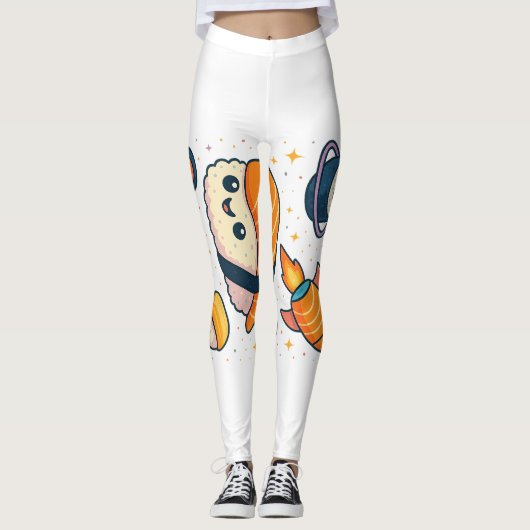 Cosmic Sushi Adventure Leggings (Vorderseite)
