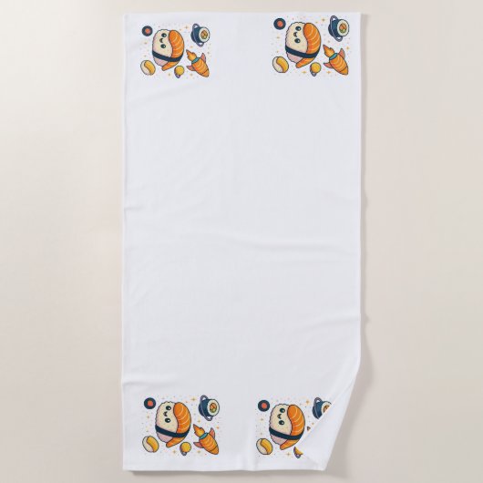 Cosmic Sushi Adventure Strandtuch (Vorderseite)