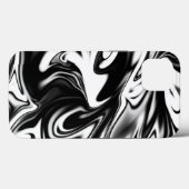 "Cosmic Swirl: Das Schwarz-Weiß-Marmor-Elegante Case-Mate iPhone Hülle (Rückseite (Horizontal))