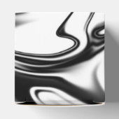 "Cosmic Swirl: Das Schwarz-Weiß-Marmor-Elegante Geschenkschachtel (Oben)