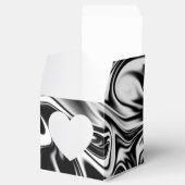 "Cosmic Swirl: Das Schwarz-Weiß-Marmor-Elegante Geschenkschachtel (Geöffnet)