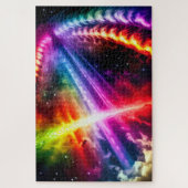 Cosmic Swirling Indigo Celestial Rainbow Universe Puzzle (Vertikal)