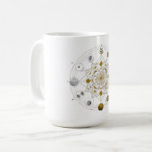 Cosmic Symmetry – Celestial Mandala Space Mug Kaffeetasse (Vorderseite Links)