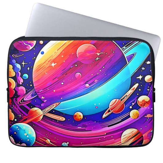 Cosmic Symphony Artwork Laptopschutzhülle (Vorderseite)