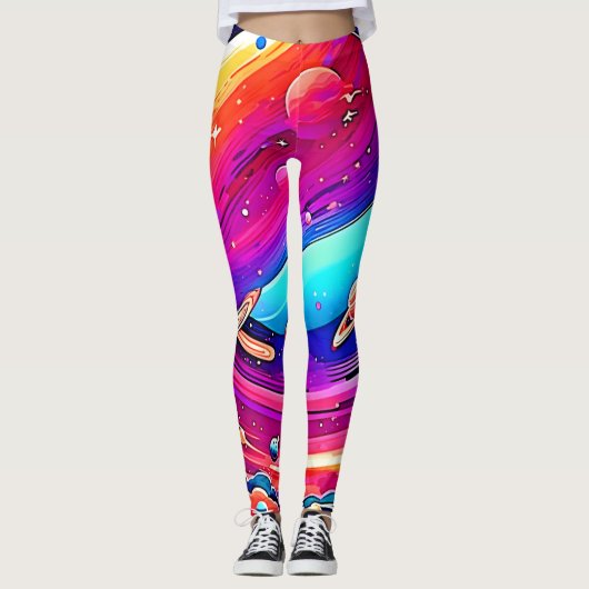 Cosmic Symphony Artwork Leggings (Vorderseite)
