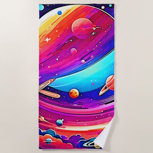 Cosmic Symphony Artwork Strandtuch (Vorderseite)