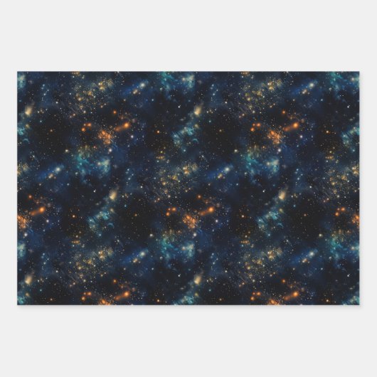 Cosmic Symphony Celestial Musical Shapes Design Geschenkpapier Set (Vorderseite 2)