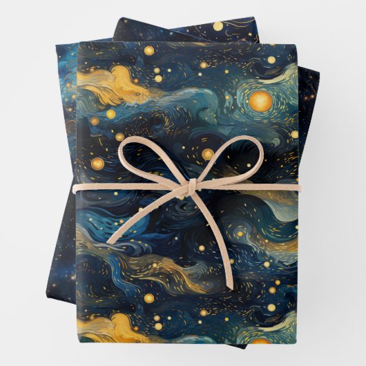 Cosmic Symphony Celestial Musical Shapes Design Geschenkpapier Set (Beispiel)