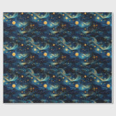 Cosmic Symphony: Celestis Music Art Design Geschenkpapier (Flach)