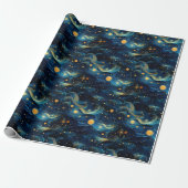 Cosmic Symphony: Celestis Music Art Design Geschenkpapier (Ungerollt)