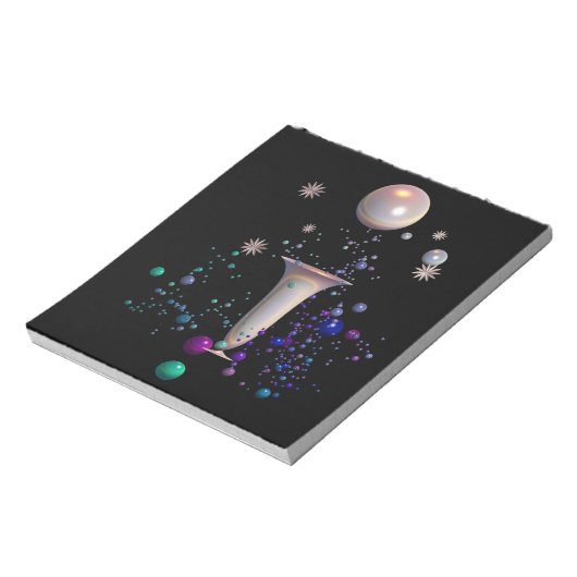 Cosmic Symphony Notepad Notizblock (Rotiert)