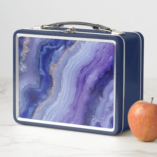 Cosmic Tanzanite Crystal Metall Lunchbox (Beispiel)