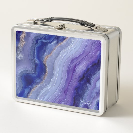 Cosmic Tanzanite Crystal Metall Lunchbox (Vorderseite)