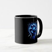 Cosmic Tension | Futuristic Energy Grip Art Tasse (VorderseiteRechts)