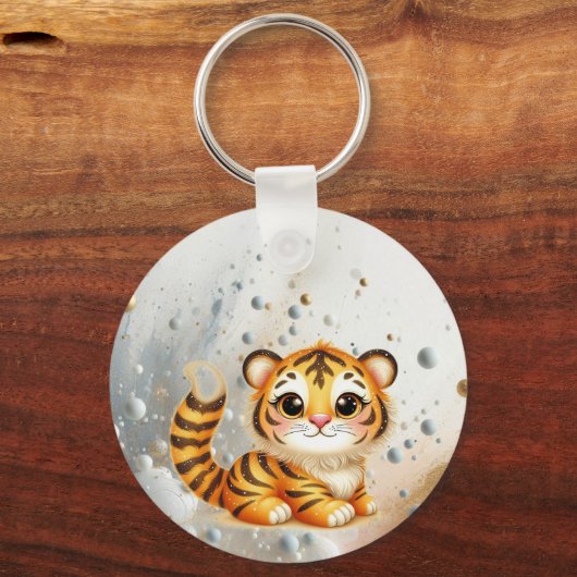 Cosmic Tiger Cub Trinas Swishy Adventure Schlüsselanhänger (Rückseite)