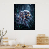 Cosmic Tiger Nebula Jungle Poster (Küche)