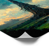 Cosmic Tree Fantasy Art Poster (Ecke)