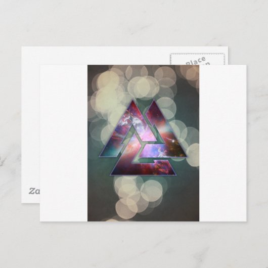 Cosmic Triple Knot Postkarte (Vorne/Hinten)