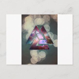 Cosmic Triple Knot Postkarte