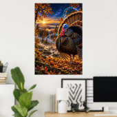 Cosmic-Truthahn-Jäger-Poster Poster (Heimbüro)