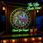 Cosmic Turtle and Butterfly Lodge Art Dartscheibe