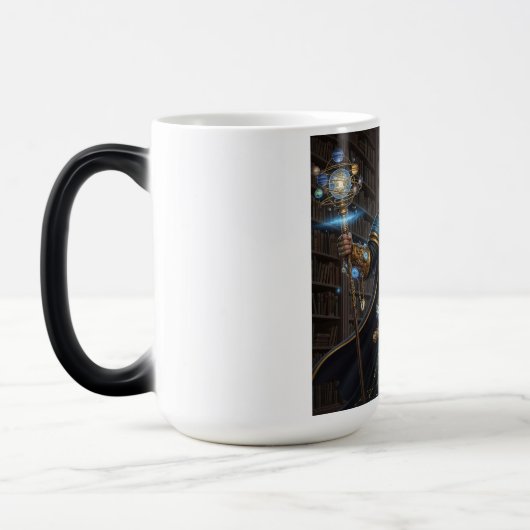 Cosmic Uhrwerk Mage Fantasy Sci-Fi Kunst Verwandlungstasse (Links)