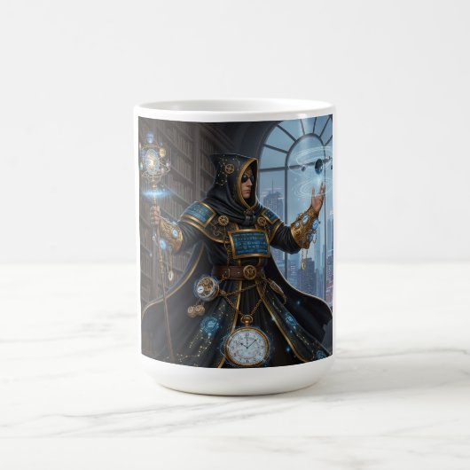 Cosmic Uhrwerk Mage Fantasy Sci-Fi Kunst Verwandlungstasse (Zentrum)