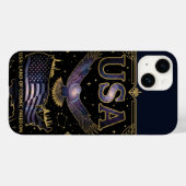 Cosmic USA Eagle Celestial Map Art Case-Mate iPhone Hülle (Rückseite (Horizontal))