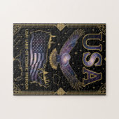 Cosmic USA Eagle Celestial Map Art Puzzle (Horizontal)