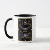 Cosmic USA Eagle Celestial Map Art Tasse (Links)