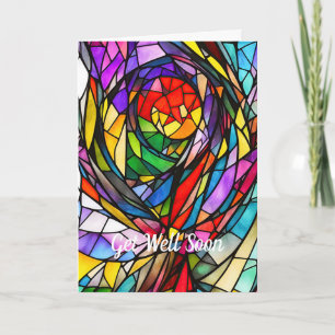 Cosmic-verklebtes Glas-Design Karte