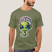 Cosmic Vibes - Sammlung von Funky Alien T-Shirt (Vorderseite)