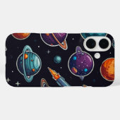 Cosmic Vibes Space-Themed iPhone 16 Case - Stars, (Rückseite (Horizontal))