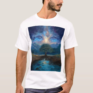 "Cosmic Vision Spirit Tree Fantasy T - Shirt - Mys