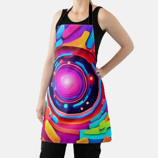 Cosmic Vortex: Eine Neon Odyssey Schürze (InSitu)