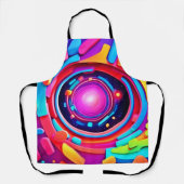 Cosmic Vortex: Eine Neon Odyssey Schürze (Vorderseite)
