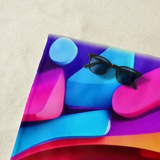 Cosmic Vortex: Eine Neon Odyssey Strandtuch (Beispiel)