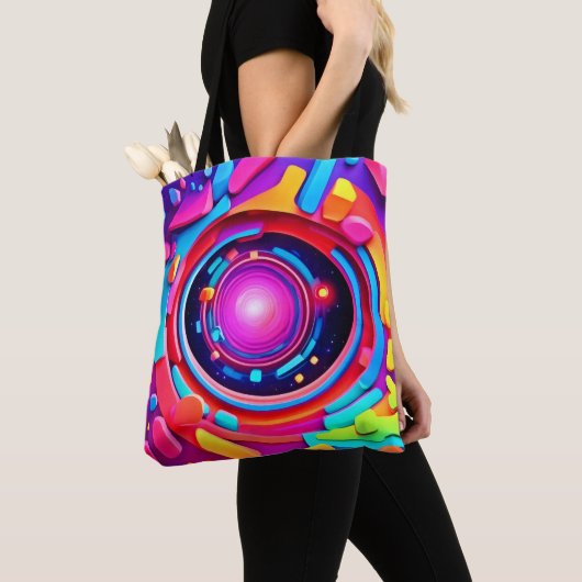 Cosmic Vortex: Eine Neon Odyssey Tasche (Von Nahem)