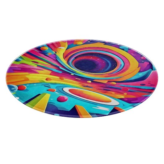 Cosmic Vortex in einer lebhaften Reise Schneidebrett (Ecke)