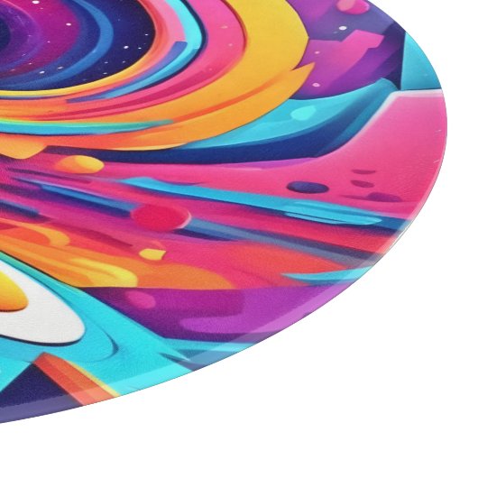 Cosmic Vortex in einer lebhaften Reise Schneidebrett (Ecke)