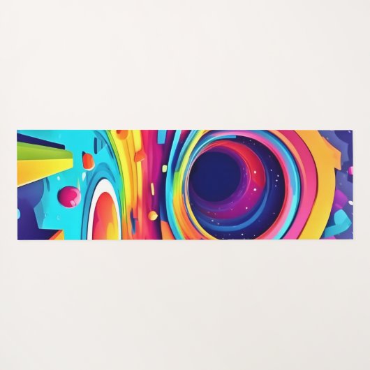 Cosmic Vortex in einer lebhaften Reise Yogamatte (Rückseite (Horizontal))