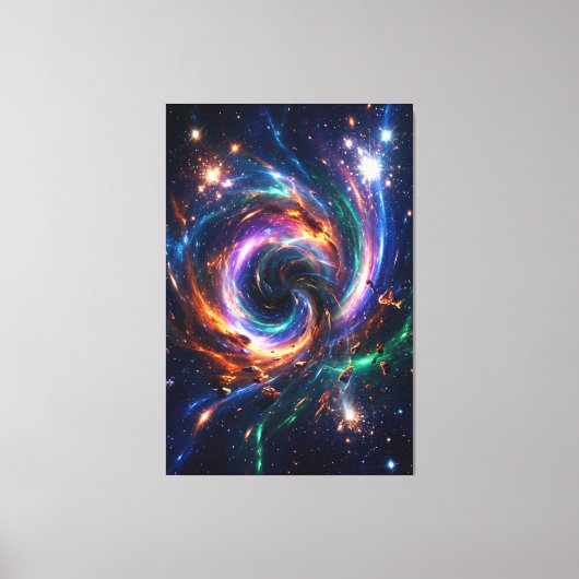 Cosmic Vortex Nexus – Abstract Space Canvas Print Leinwanddruck (Vorderseite)