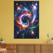 Cosmic Vortex Nexus – Abstract Space Canvas Print Leinwanddruck (Insitu (Wohnzimmer))