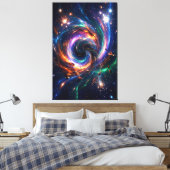 Cosmic Vortex Nexus – Abstract Space Canvas Print Leinwanddruck (Insitu (Schlafzimmer))