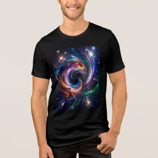 Cosmic Vortex Nexus – Abstract Space Tri-Blend Shirt