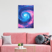 Cosmic Vortex: Pink & Blue Singularity Print Leinwanddruck (Insitu (Wohnzimmer))